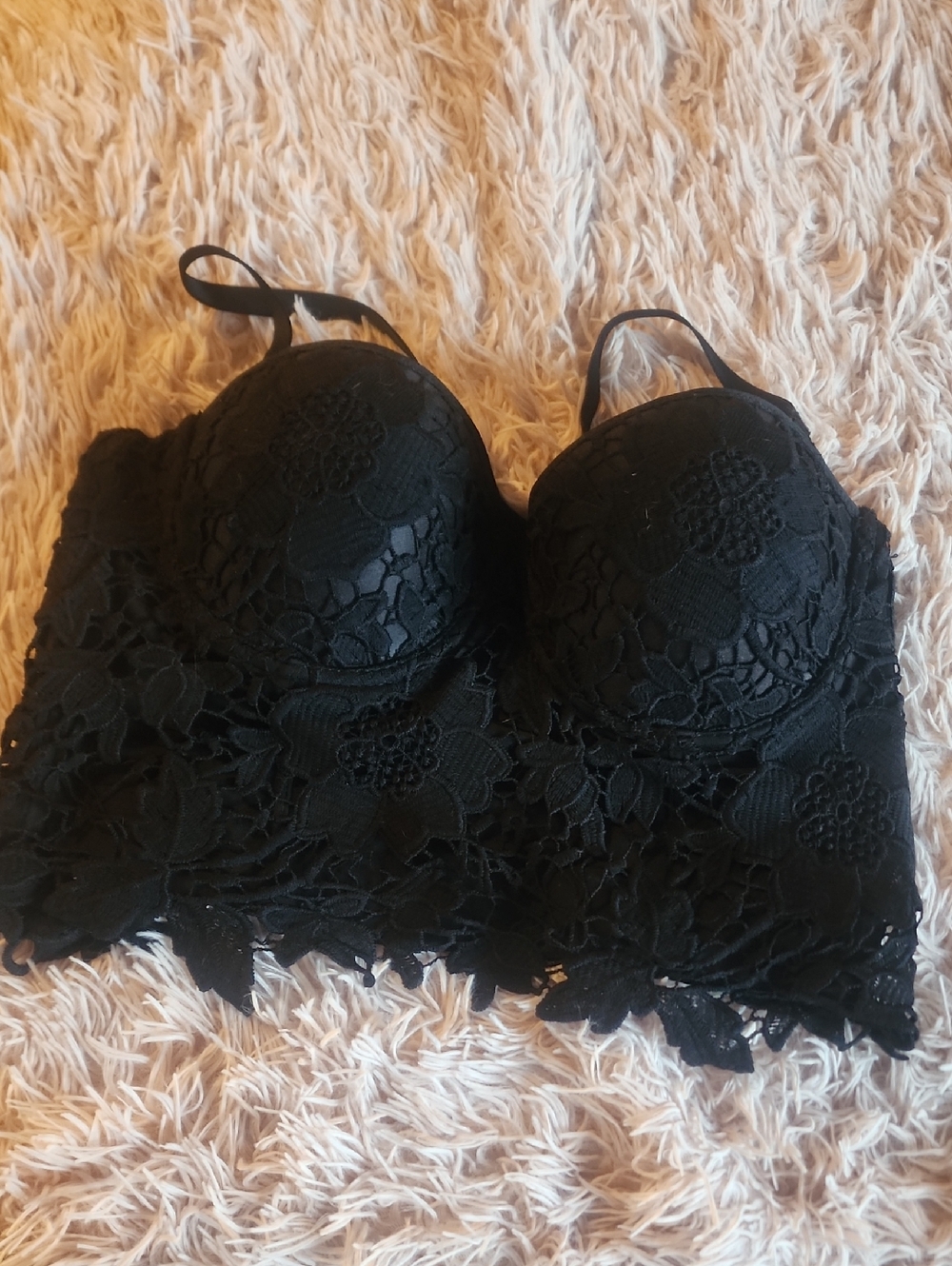 Black Lace Longline Bralette - Women Intimates & Sleepwear